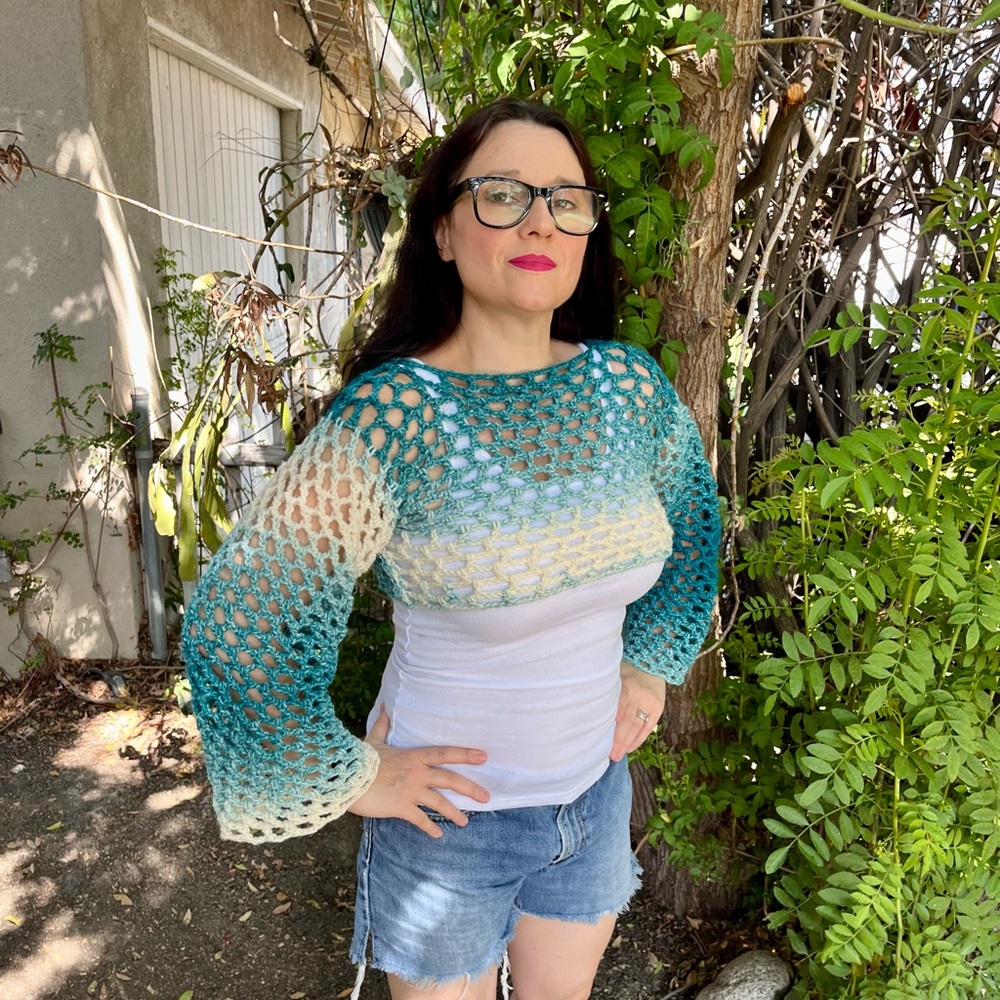 🩵 Crocheted Shrug🩵 - Picture 5 of 6